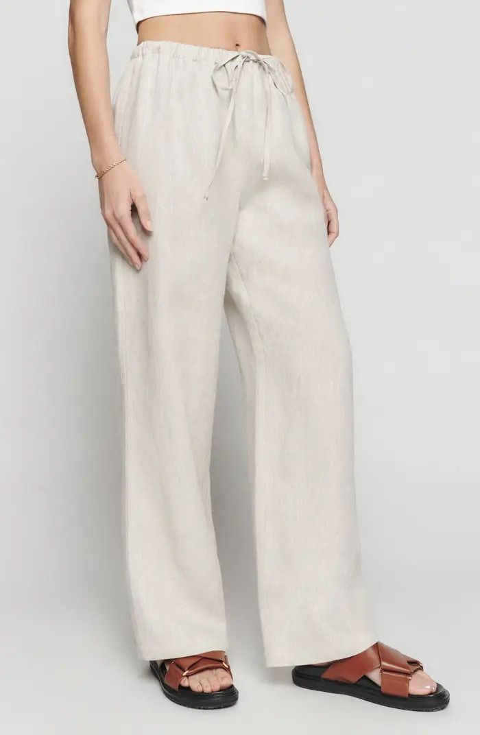 Olina Wide Leg Linen Pants | Nordstrom