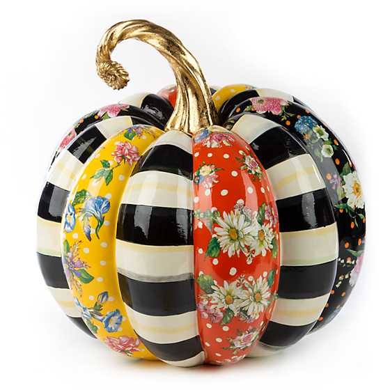 Flower Market Patchwork Pumpkin - Large | MacKenzie-Childs