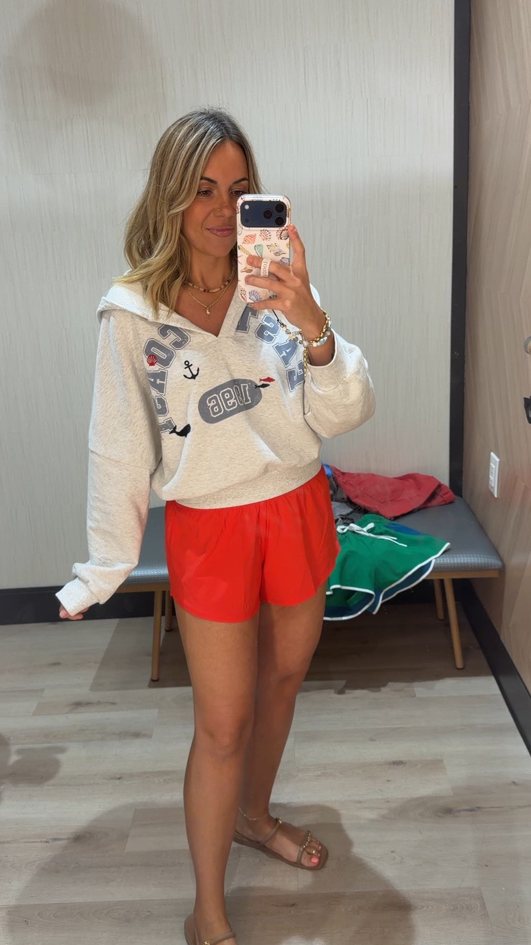 I sized up to medium in these flowy shorts!
