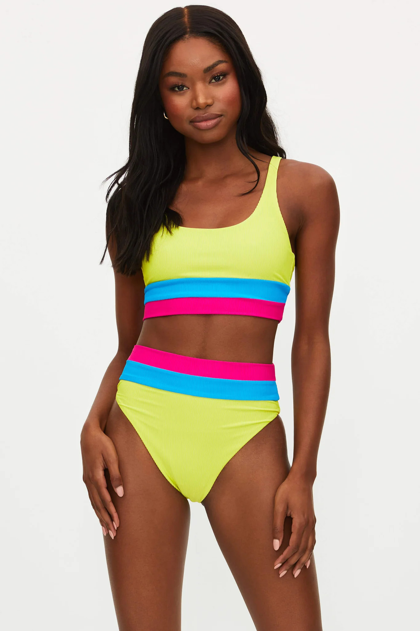 Mackenzie Top Retro Brights Colorblock | Beach Riot