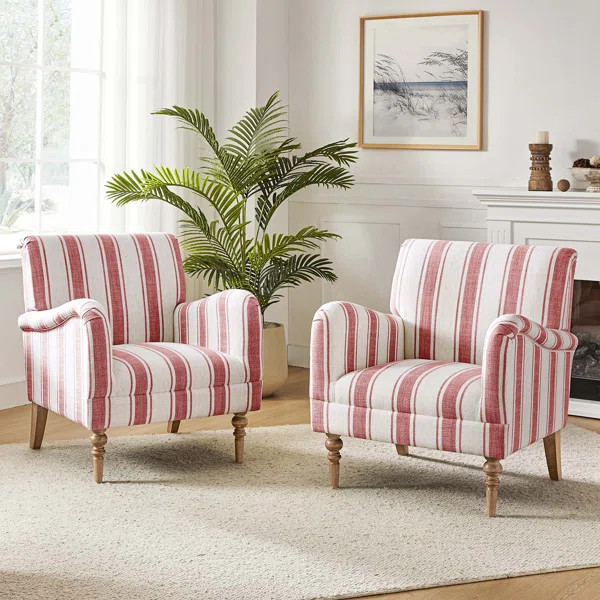 Lila Upholstered Armchair with Solid Wood Legs (Set of 2) | Wayfair North America