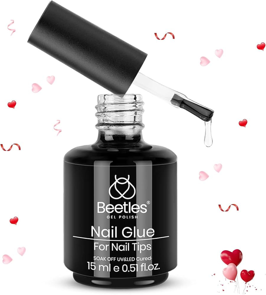 Beetles Gel Polish 9 in 1 Nail Glue with New Formula, 0.5 Fl Oz Super Strong Brush in Nail Gel Gl... | Amazon (US)