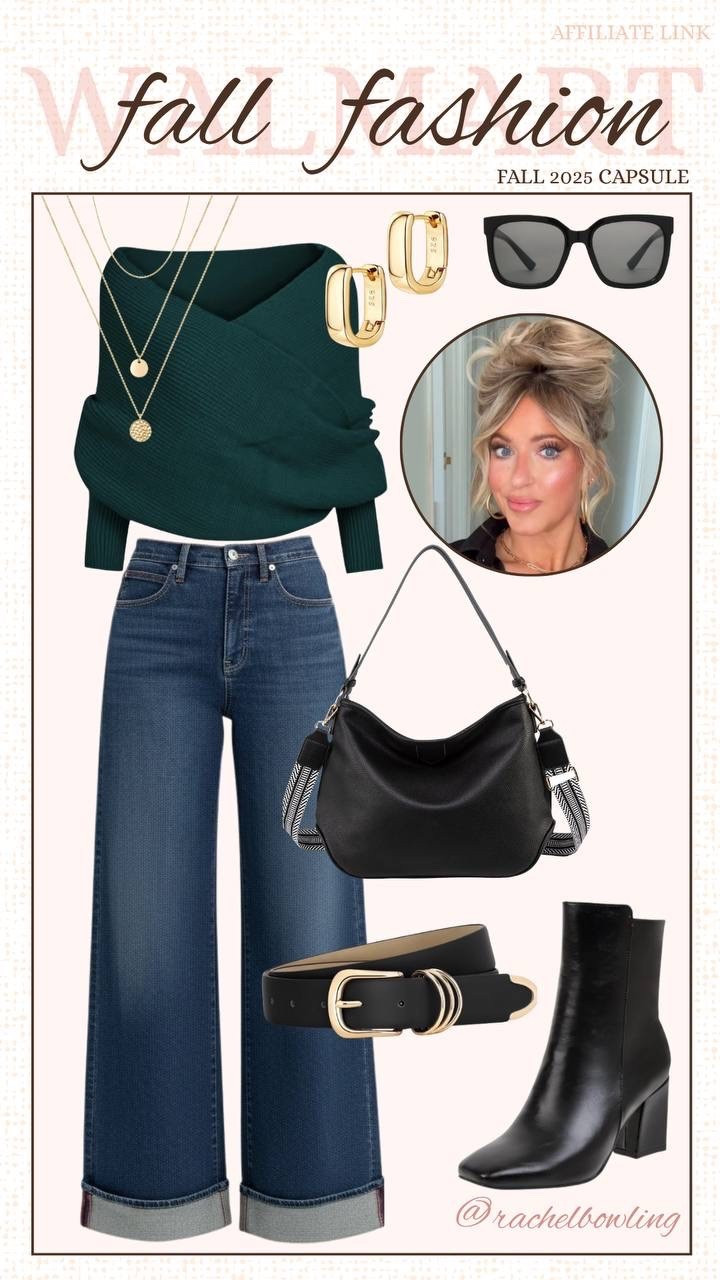 🍂 Walmart Fall Capsule 2025 🍂
19 pieces → endless outfits 🤎✨

This outfit look is giving chic, comfy, and polished all at once. Wide-leg denim, a cozy wrap sweater, classic black accessories make for a perfect any occasion outfit!

#WalmartPartner #WalmartFashion #FallCapsuleWardrobe #LTKFall #LTKStyle #CapsuleCloset #FallOutfits #AffordableFashion #MixAndMatch 

#LTKMidsize #LTKSeasonal #LTKFindsUnder50