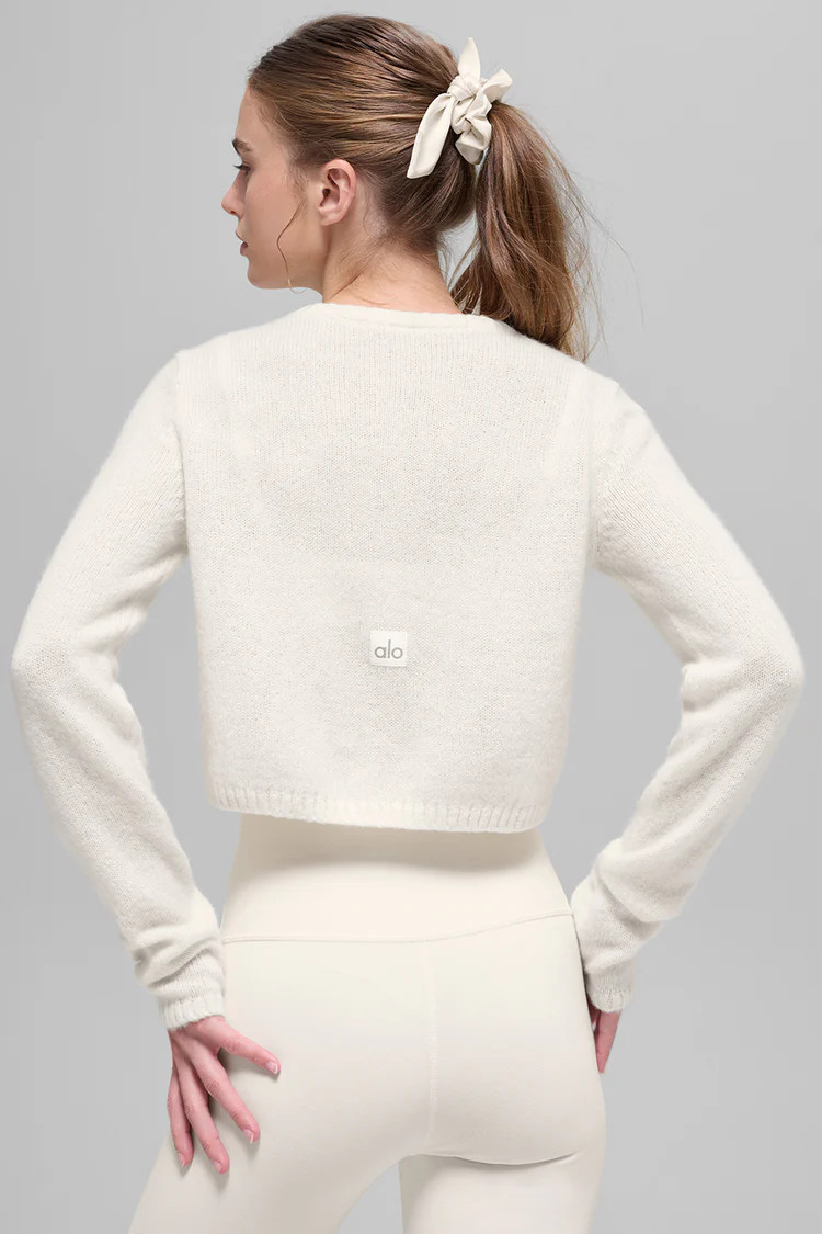 Wool Cashmere New Class Cropped Cardigan | Alo Yoga (US)