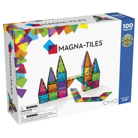 MAGNA-TILES Classic 100-Piece Magnetic Construction Set, The ORIGINAL Magnetic Building Brand | Walmart (US)