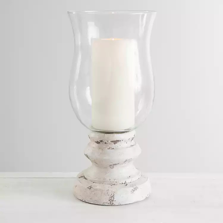 Cement Pedestal Base Hurricane | Kirkland's Home