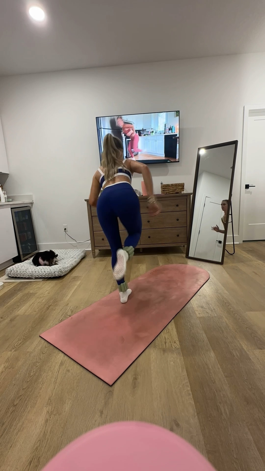 Abercrombie YPB studioFLEX cami sports bra size XS paired with Abercrombie YPB studioFLEX 7/8th length legging size XS. Pila barre workout grip socks. 

My workout and workout gear for my daily workout. I take pilates classes from @lexfish on Instagram she has a whole online platform and membership! Most of my pilates gear and tools are from Bala. Bala use code SLOANE15. 
#workoutgear #workoutwear #pilates #ootd #outfit #athleticwear #athleticoutfit #bikershorts #sportsbra #pilatesoutfit #athleisure #bala #pilatesworkout #pilateslovers #pilatestiktok #balabangles

#LTKfitnessgoals #LTKActive #LTKmorningroutine