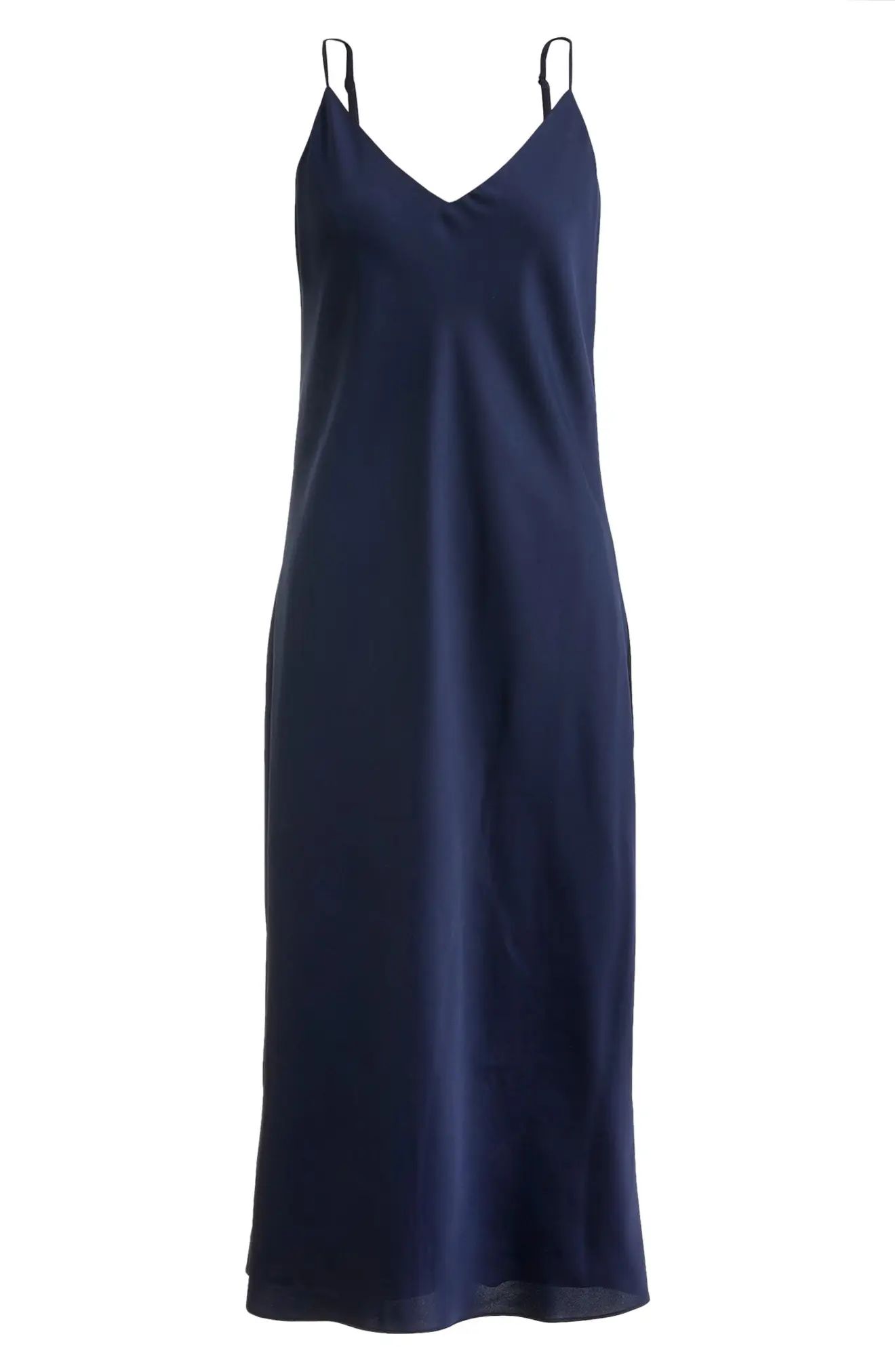 Women's J.crew Bias Cut Slip Dress, Size 12 - Blue | Nordstrom