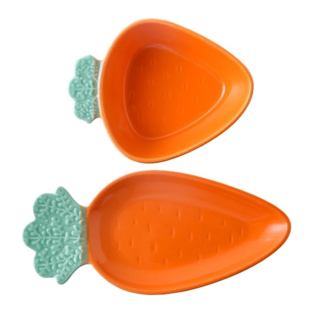 1 Set of Ceramic Bowl Plate Household Fruit Plate Easter Day Tableware (Orange) | Walmart (US)