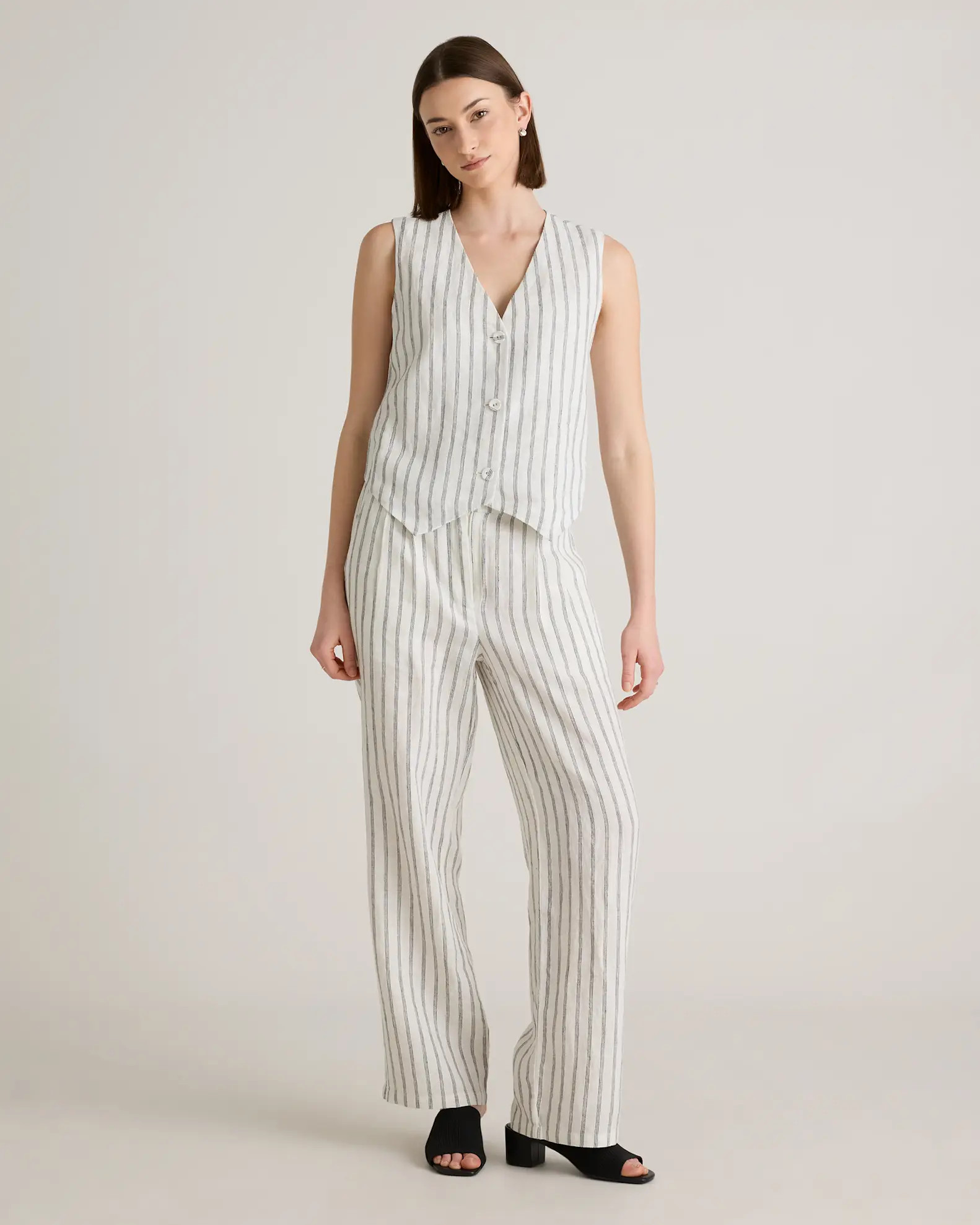 100% European Linen Vest | Quince