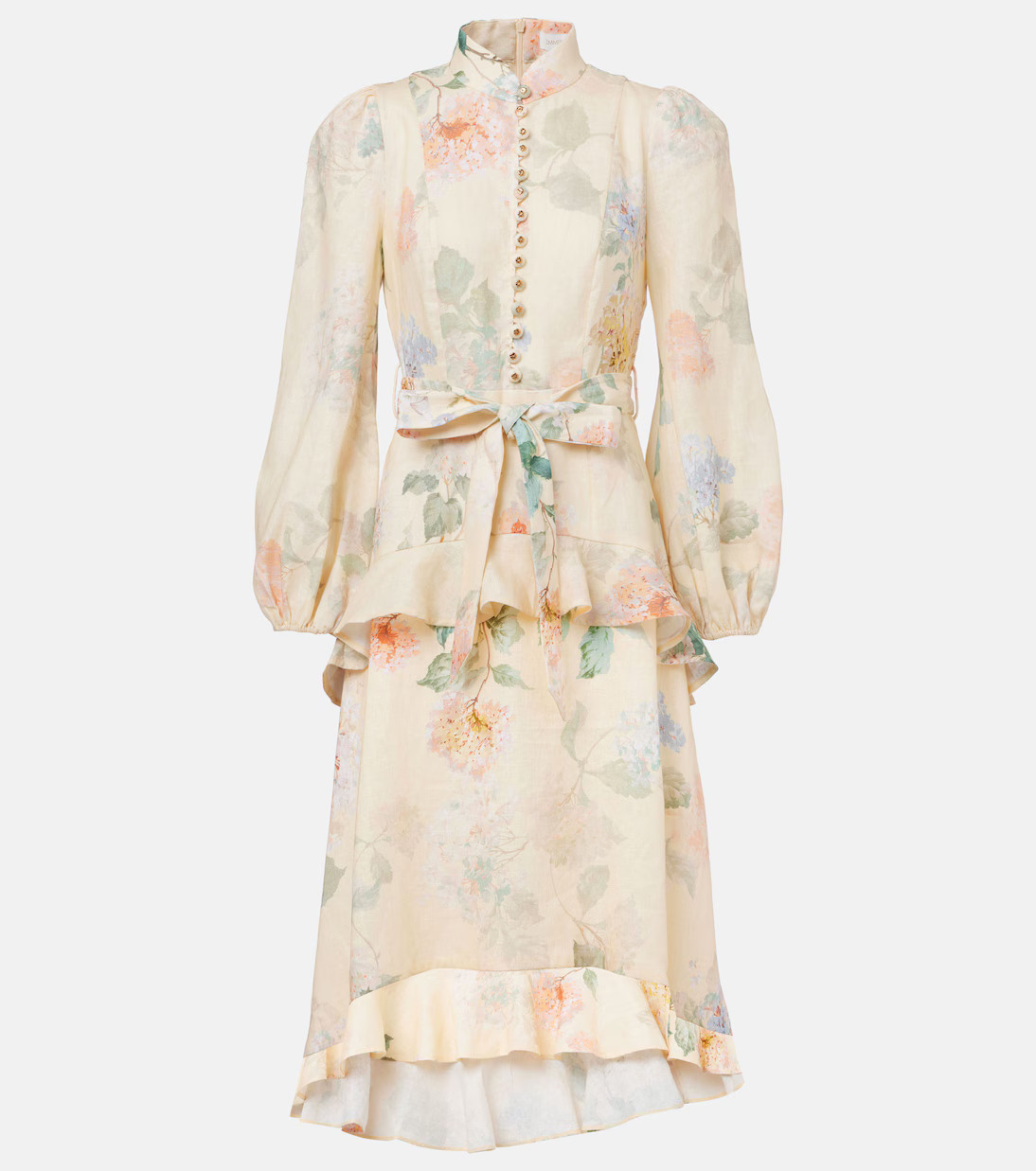Illuminate floral linen midi dress | Mytheresa (UK)