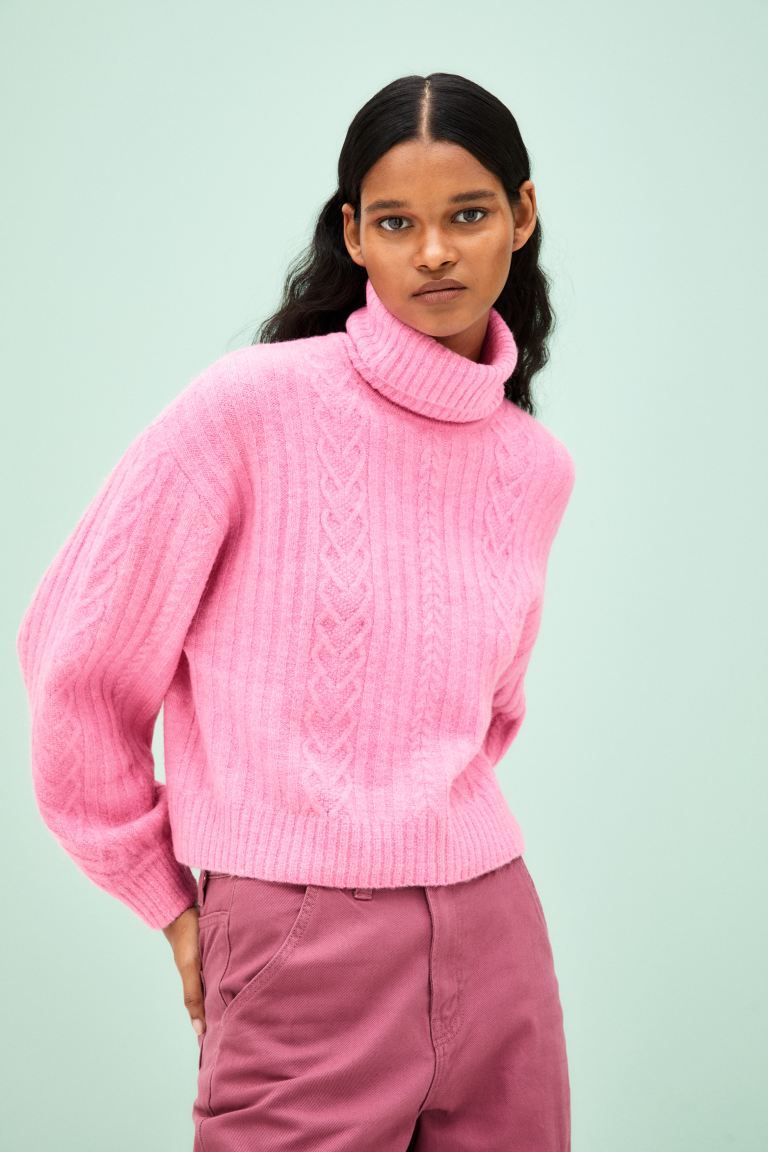 Cable-knit Turtleneck Sweater | H&M (US + CA)