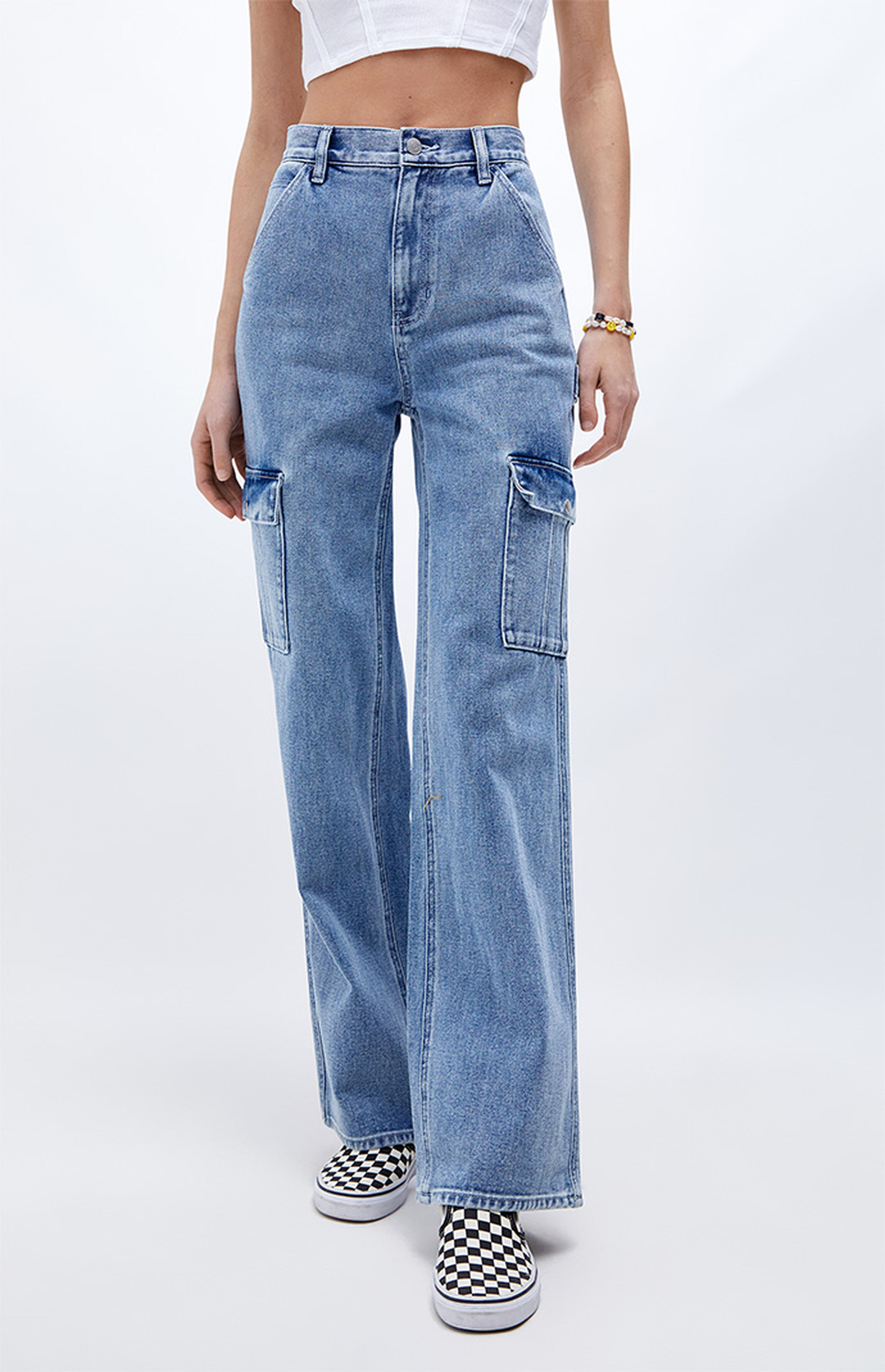 PacSun Cargo Ultra High Waisted Fitted Flare Pants | PacSun | PacSun