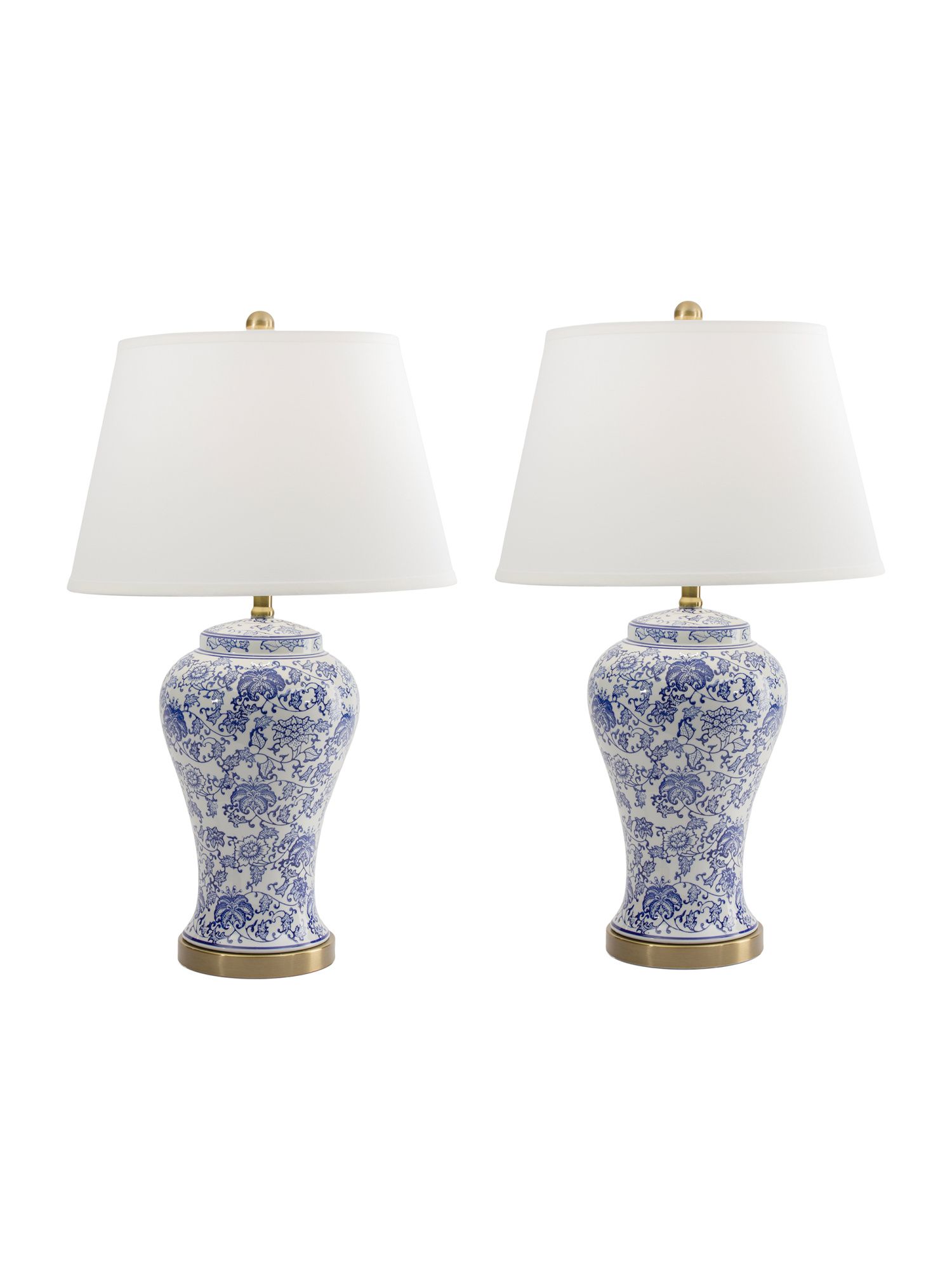 Set Of 2 Ceramic Blossom Table Lamps | TJ Maxx