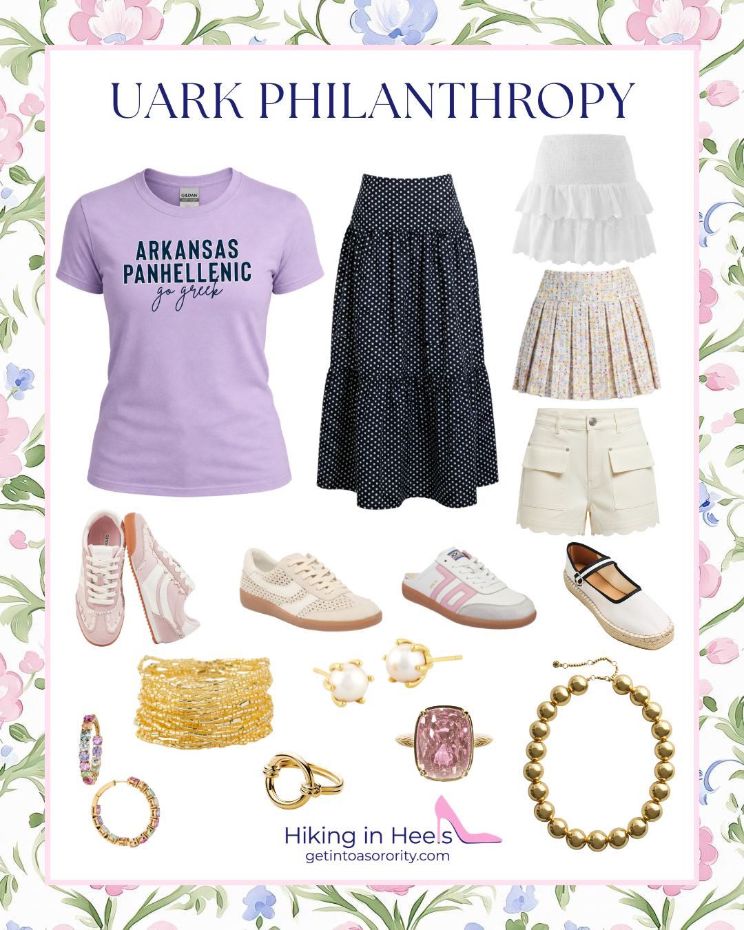 For the girls rushing at the University of Arkansas, here is your Philanthropy T-shirt Lookbook! UArk Panhellenic just released these shirts so we got right to work on styling them for y’all!! Happy rush shopping🐗❤️ 

 #ARKsororityrush #arkansassororityrecruitment #uarksorority #sororityrush #sororityrecruitment #sororitystyling #sororityrushprep #sororityrushcoach #sororityrushconsultant #sororityconsultant #rushconsultant #sororityrecruitmentconsultant #sororityrecruitmentcoaching #rushtok #sororityrecruitmentcoach #gogreek #readyforrecruitment #rushready #hikinginheels