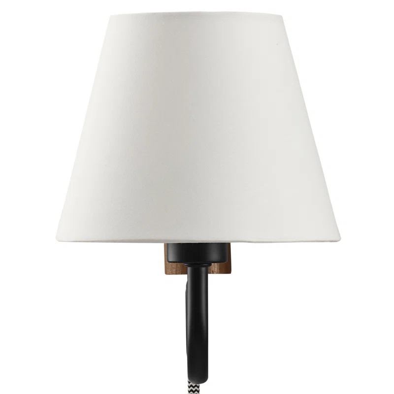 Modway Sunlit Squiggle Arm Wall Sconce In Walnut Black | Wayfair | Wayfair North America