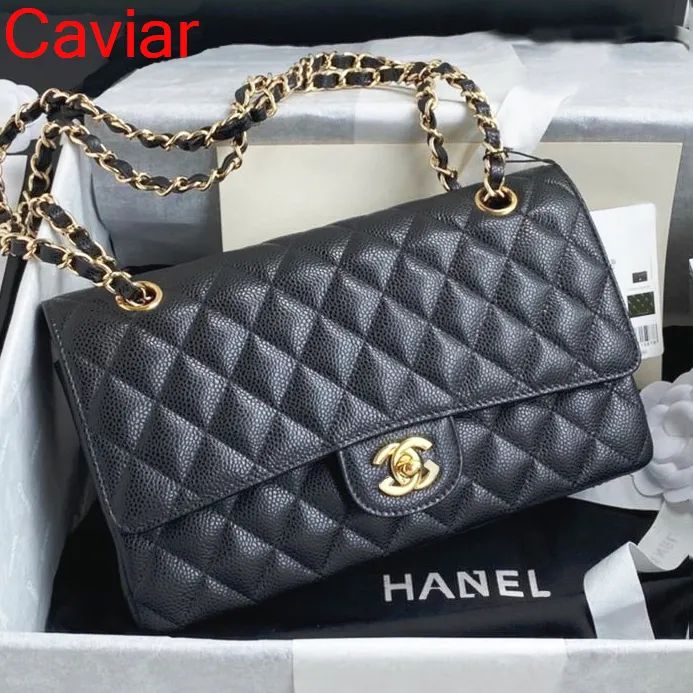 Designer bag Caviar shoulder bag sheepskin style Flap Luxury Handbags Women's Fashion Checked Thr... | DHGate