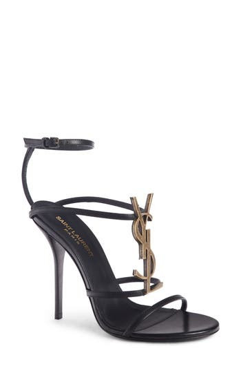Women's Saint Laurent Cassandra Ysl Strappy Sandal | Nordstrom