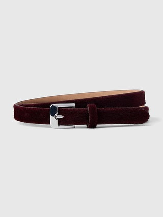 Vegan Calf-Hair Skinny Belt | Gap (CA)