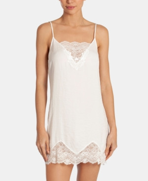 Linea Donatella Graciella Satin Lace-Trim Chemise Nightgown | Macys (US)