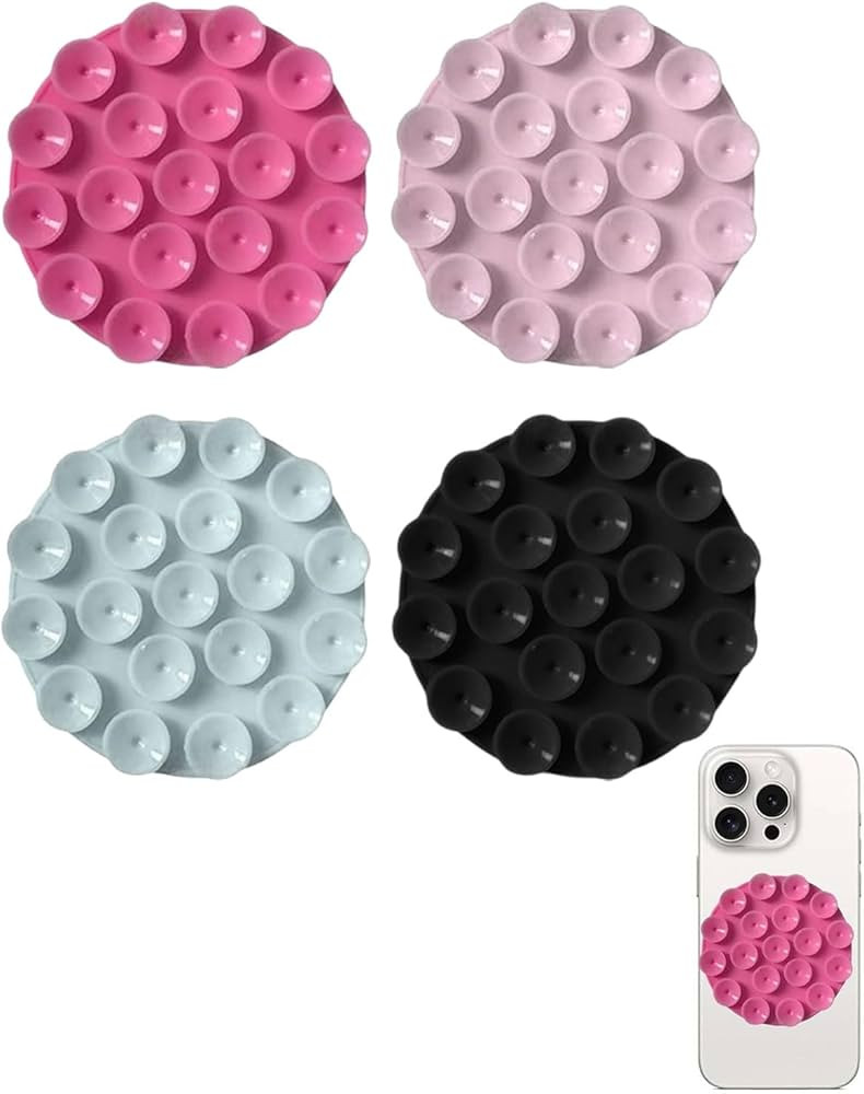 4 St\u00fcck Handy Saugnapf, Runden Silikon Saugnapf Handyh\u00fclle Handy Kleber R\u00fcckseite ... | Amazon (DE)