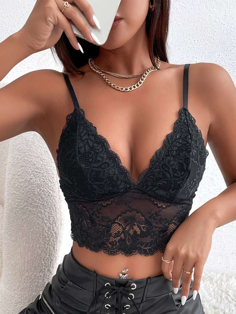 Solid Lace Cami Top | SHEIN