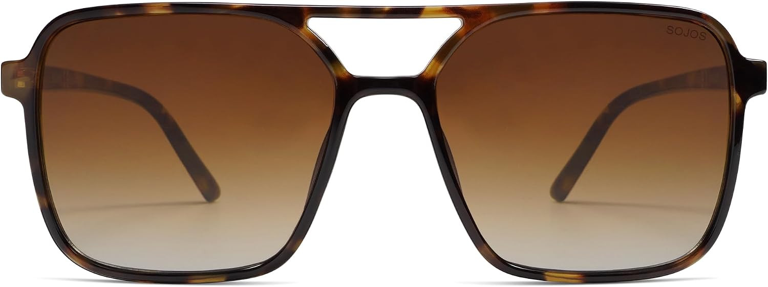 SOJOS Trendy Vintage Aviator Square Sunglasses Womens Men SJ2327 | Amazon (US)