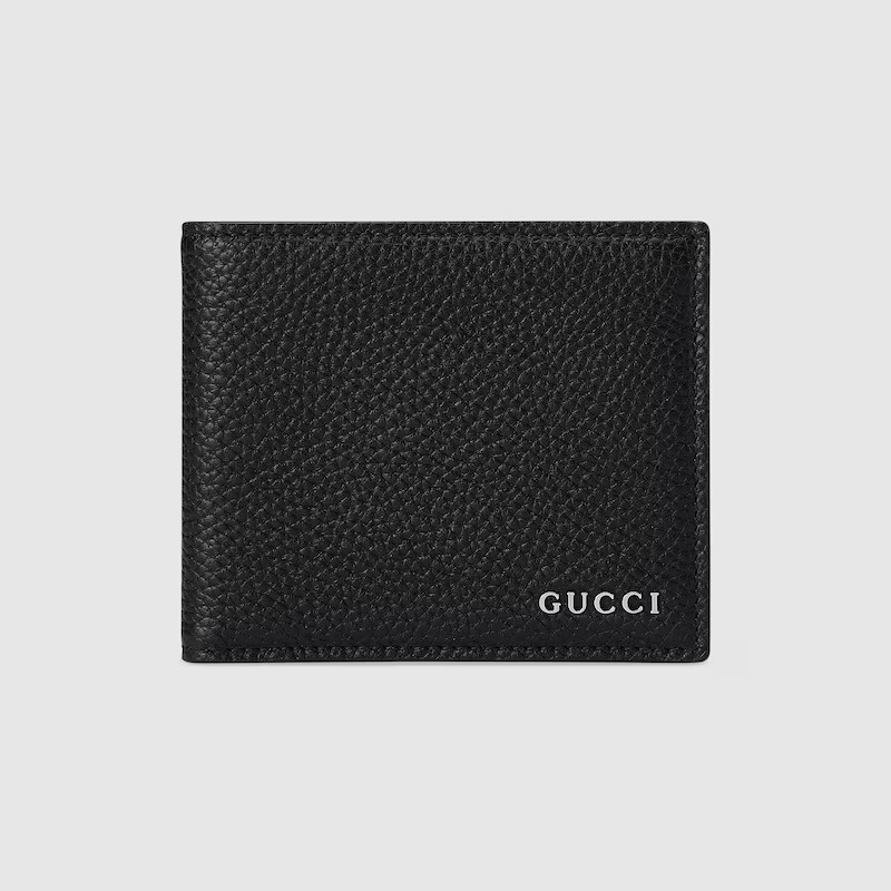 GUCCI Bi-fold Wallet With Gucci Logo, Black, Leather | Gucci (US)