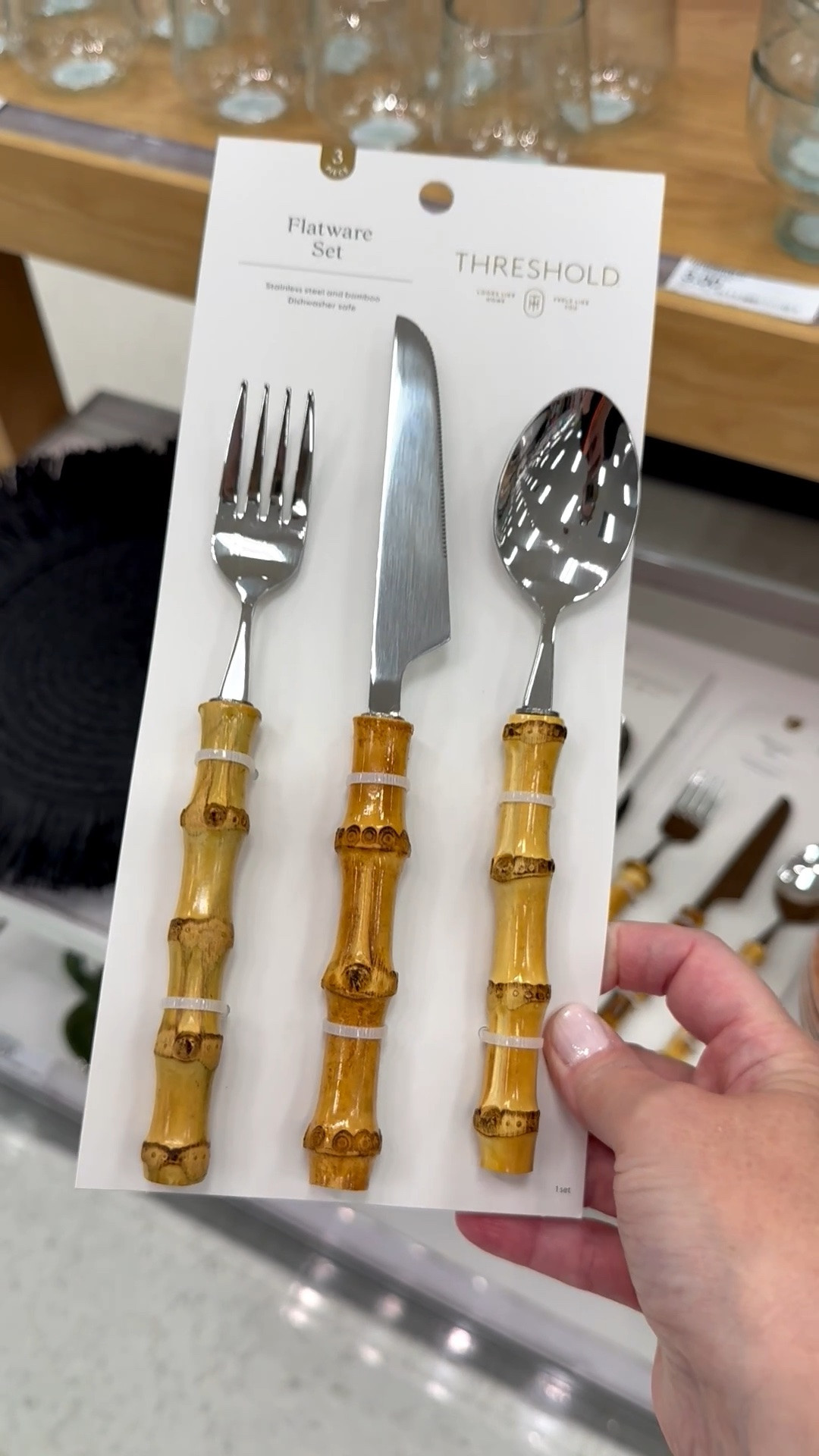 Looking for some new hostess pieces for your next get together? ☀️ All you need with this set of bamboo flatware is a tiki drink and a full bbq! The entire bamboo collection is so fun, whimsical, and a total summer vibe.

#bambooflatware #summerhosting #bambooaccessories #hostessgift #target #summerbbq #flatwareset #utensils #cutlery #summerparty