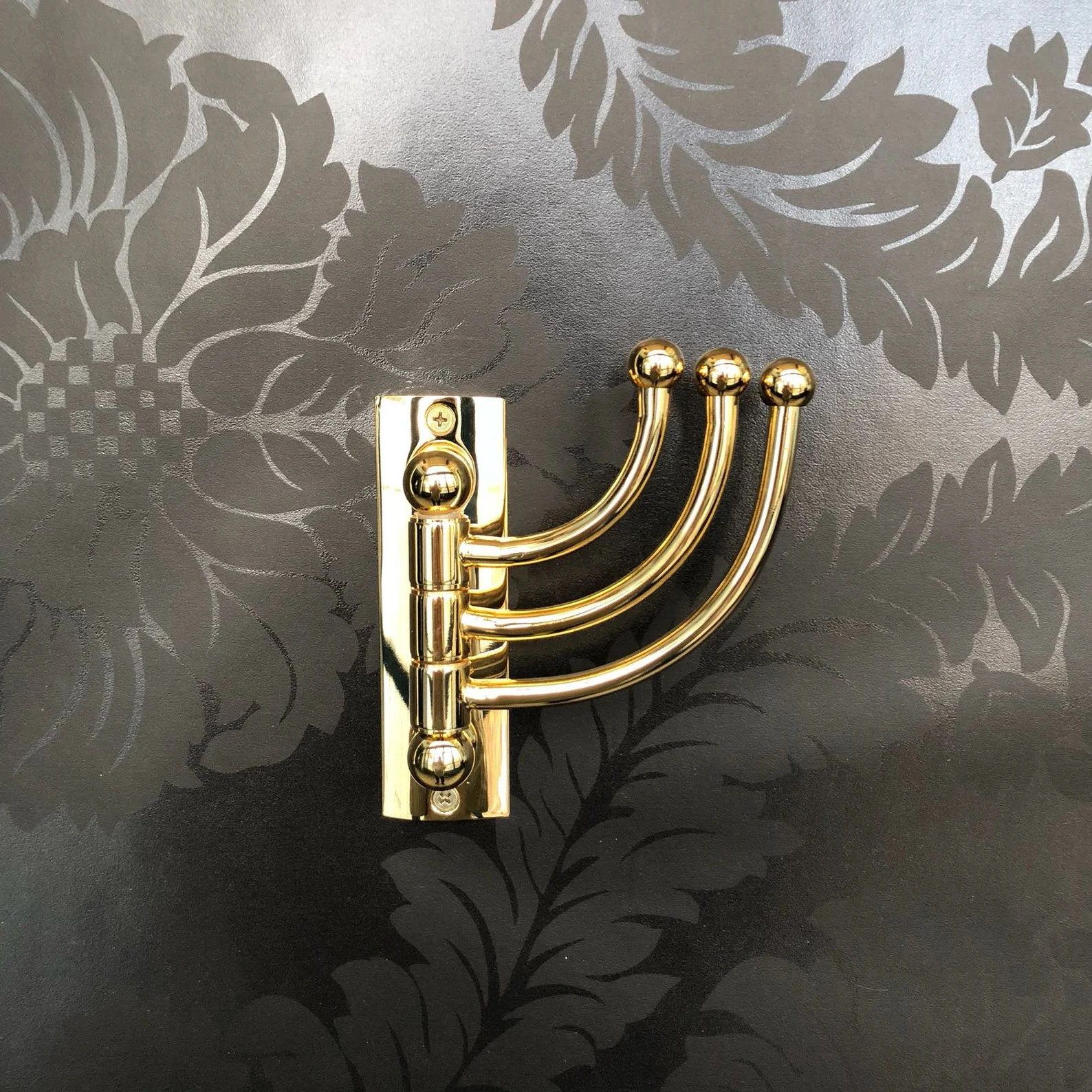 Gold 3-arm Swivel Wall Hook: Stainless Steel Folding Towel Hanger - Etsy | Etsy (US)