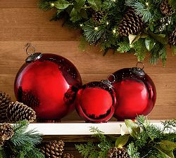 Decorative Red Ornaments - Set of 3 | Pottery Barn (US)