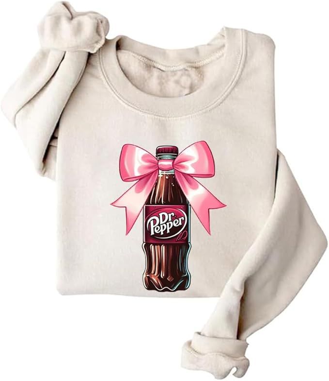 In my DP Zero Era Bow Bottle Sweatshirt Fun Pink Bow sweatshirt Bow sweatshirt | Amazon (US)