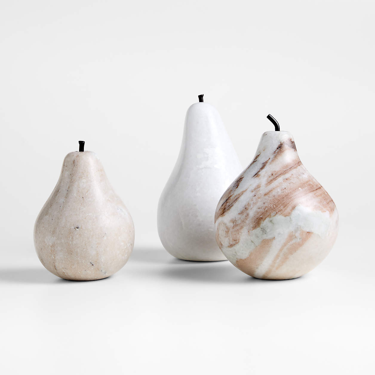 Tuscan Toronto Marble Decorative Pear + Reviews | Crate & Barrel | Crate & Barrel
