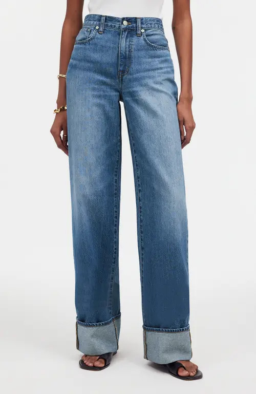 Madewell Superwide Leg Jeans in Fannin Wash at Nordstrom, Size 25 | Nordstrom