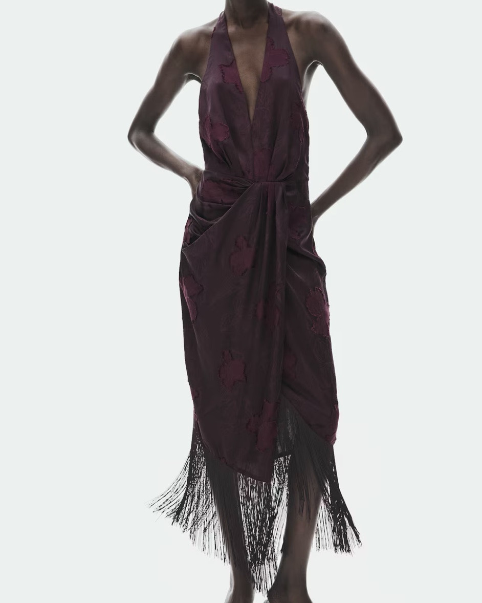 Burgundy fringe halter dress

#LTKSeasonal