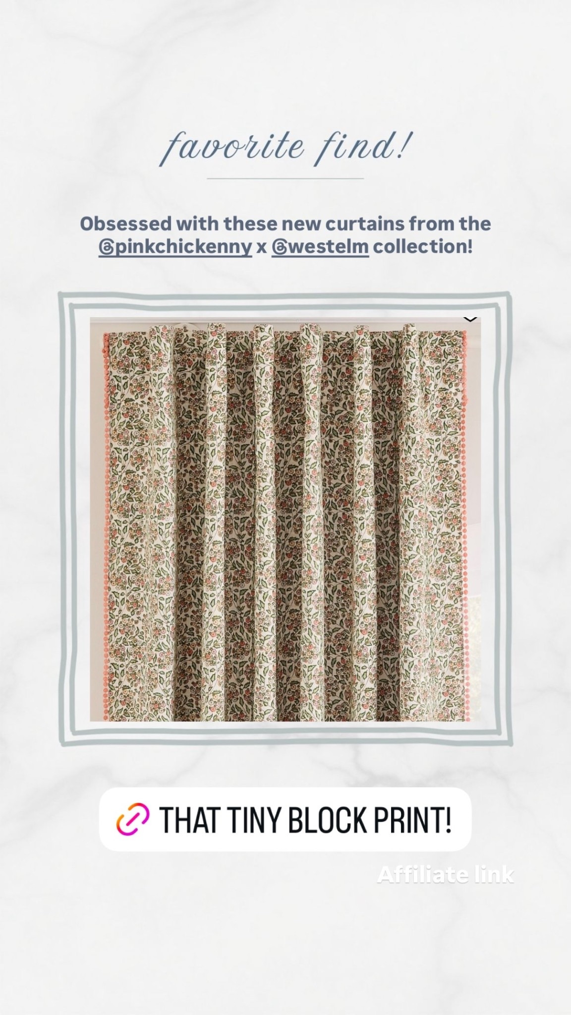 Obsessed with these new curtains from the @pinkchickenny x @westelm collection!

Will someone please let me design a little girl’s room around them?

#LTKHome