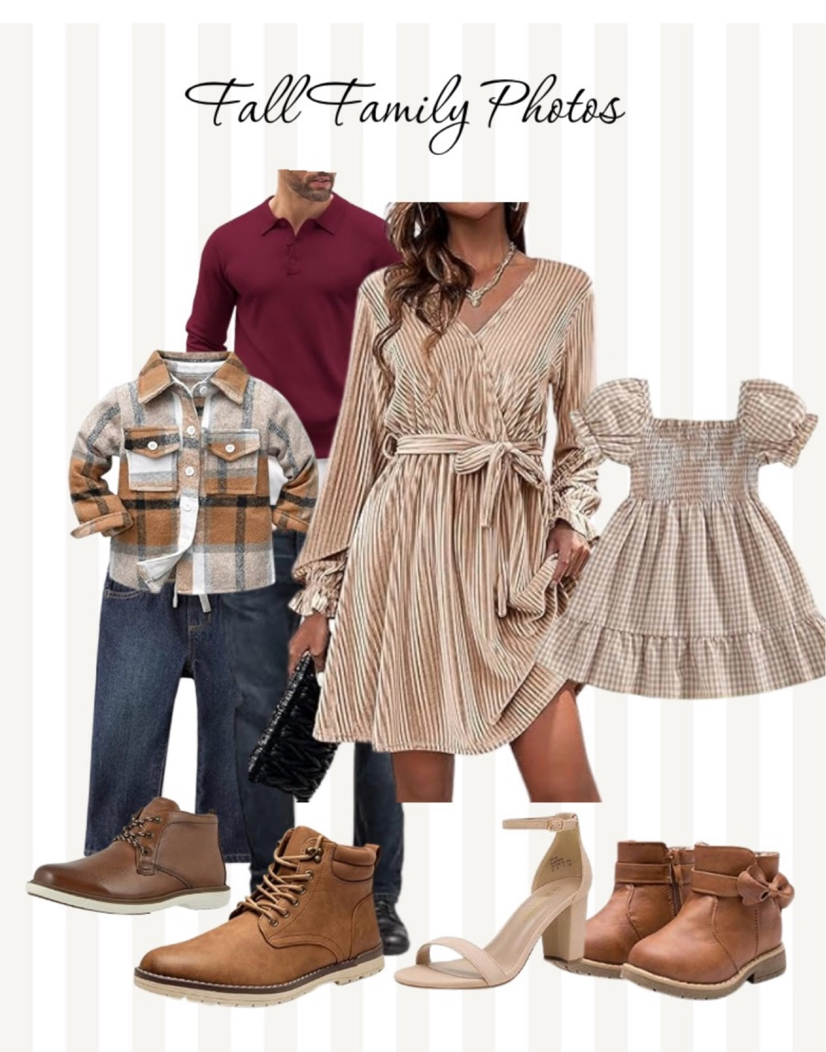 Capture cozy moments this fall with coordinated family outfits! 🍂 From warm earth tones to rustic plaids and soft, elegant dresses, these looks are perfect for outdoor family photos. Mix and match textures with trendy styles that include classic flannels, neutral layers, and comfortable boots. Ideal for fall gatherings, these outfit picks create a timeless look that brings everyone together in style. #FallFamilyPhotos #FamilyOutfitIdeas #CozyLayers #AmazonFashion #RusticStyle #PlaidSeason

#LTKStyleTip #LTKSeasonal #LTKFamily