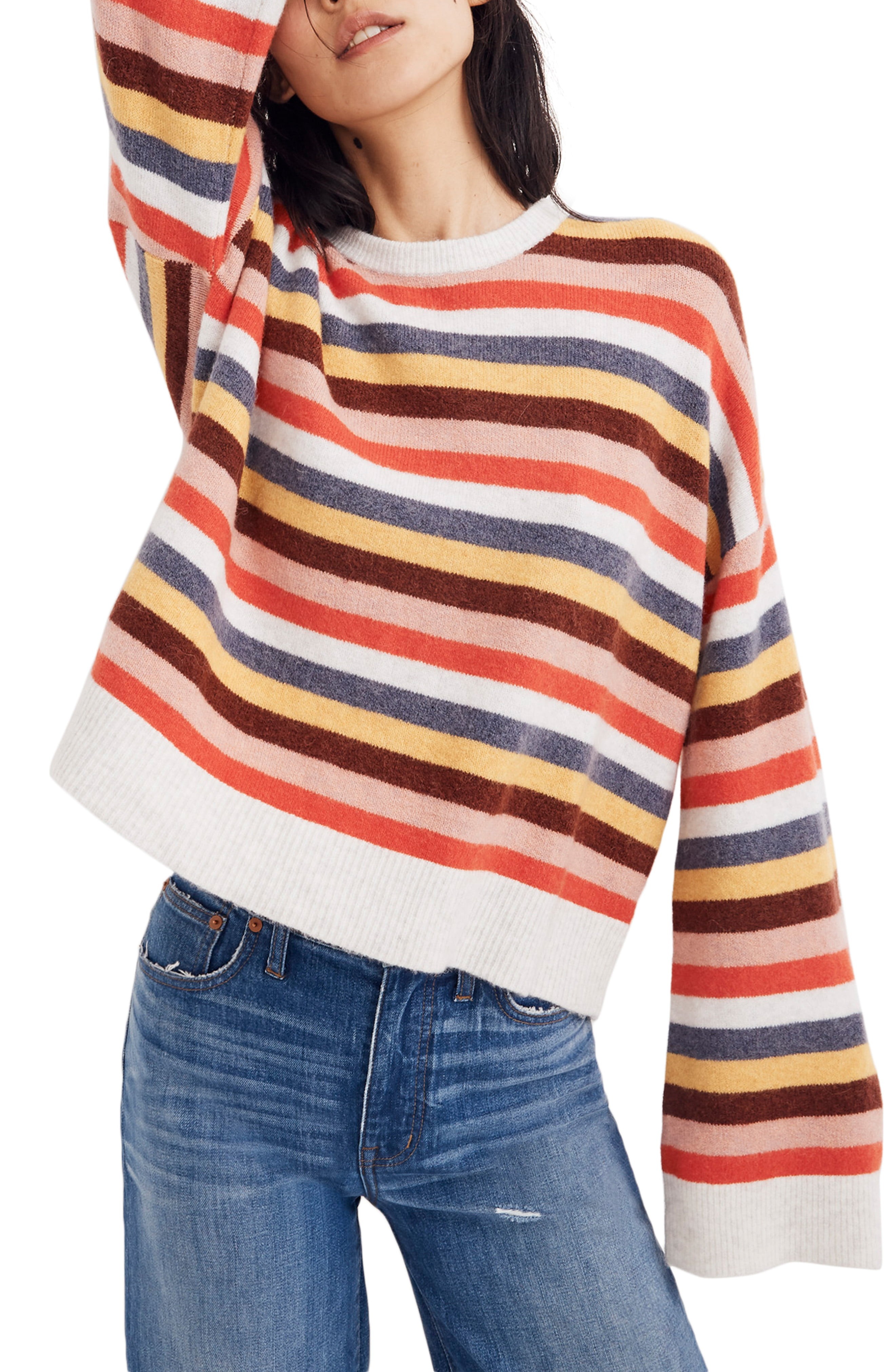 Women's Madewell Cardiff Stripe Crewneck Sweater | Nordstrom