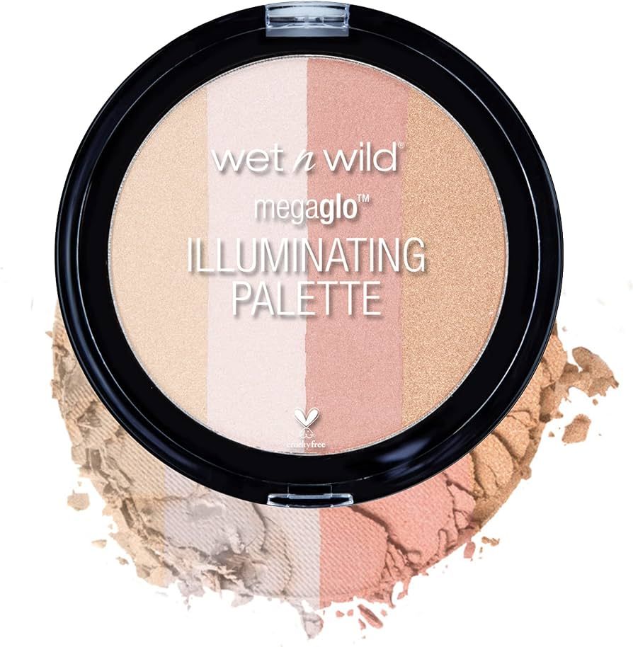Blush Palette By Wet n Wild MegaGlo Illuminating Blush Makeup Powder Palette, Catwalk Pink, Highl... | Amazon (US)