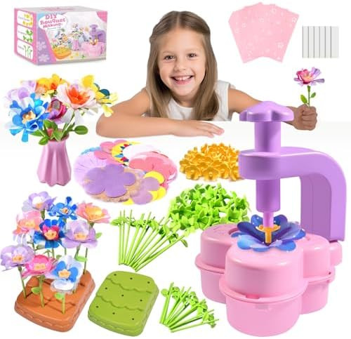 GPPNKC Flower Bouquet Craft Kit Flowers Market Toy Educational Toys Fun DIY Activity Set Christma... | Amazon (US)