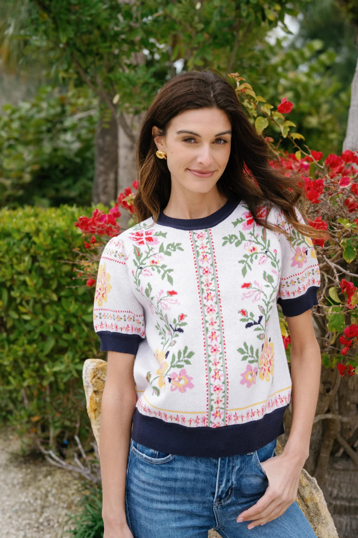 Fate Vintage Bloom Knit Top | Social Threads