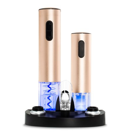 Best Choice Products 7-Piece Electric Wine Opener & Vacuum w/ Aerator, 2 Stoppers, Charger Base - Ro | Walmart (US)