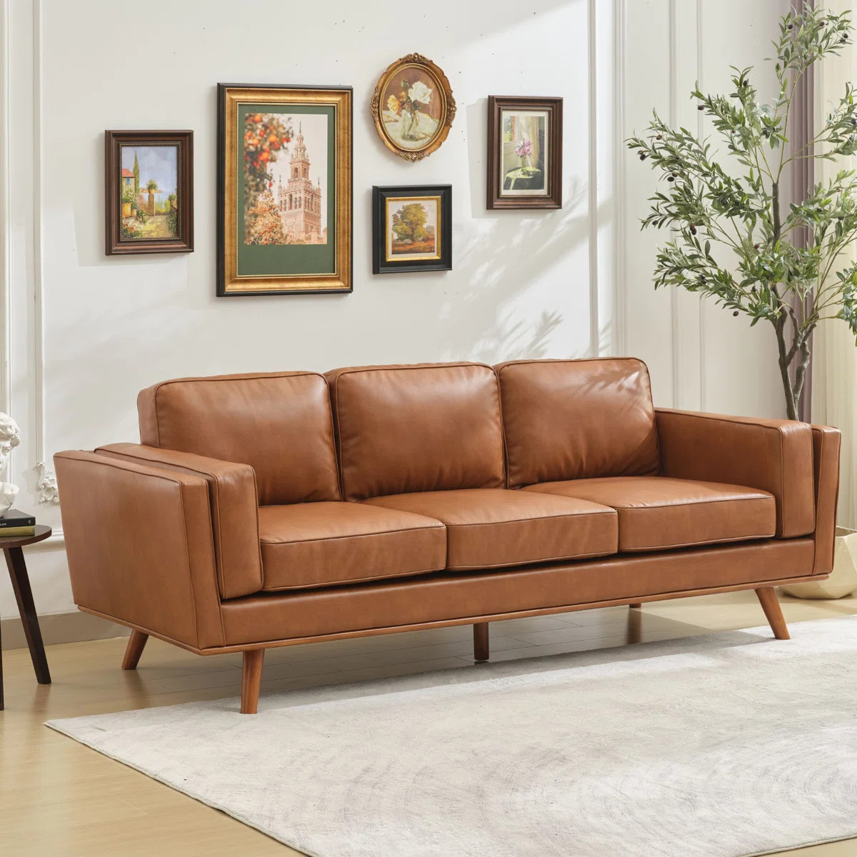 84'' Vegan Leather Sofa | Wayfair North America