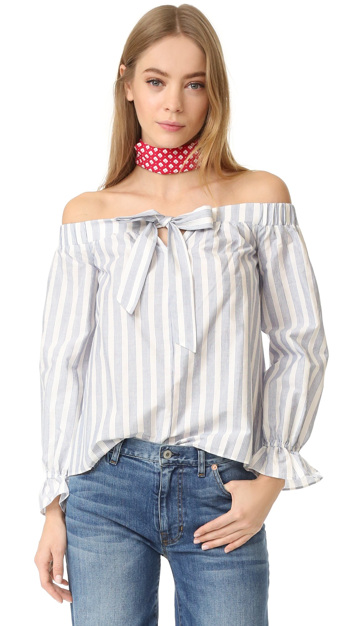 Stripe Off Shoulder Top | Shopbop