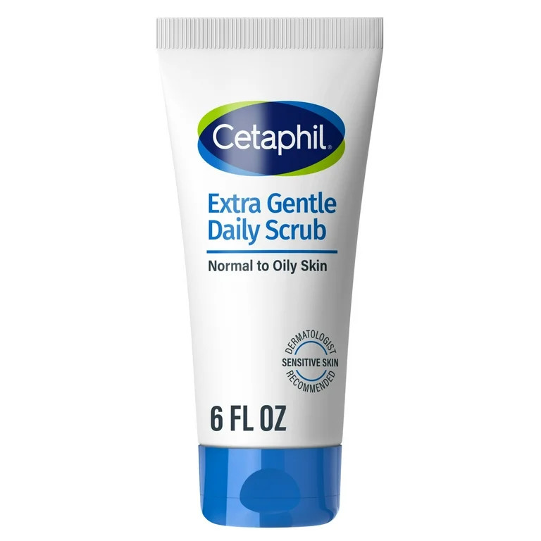 Cetaphil Extra Gentle Daily Face Scrub, Exfoliates & Cleanses, Sensitive Skin, 6 fl oz | Walmart (US)