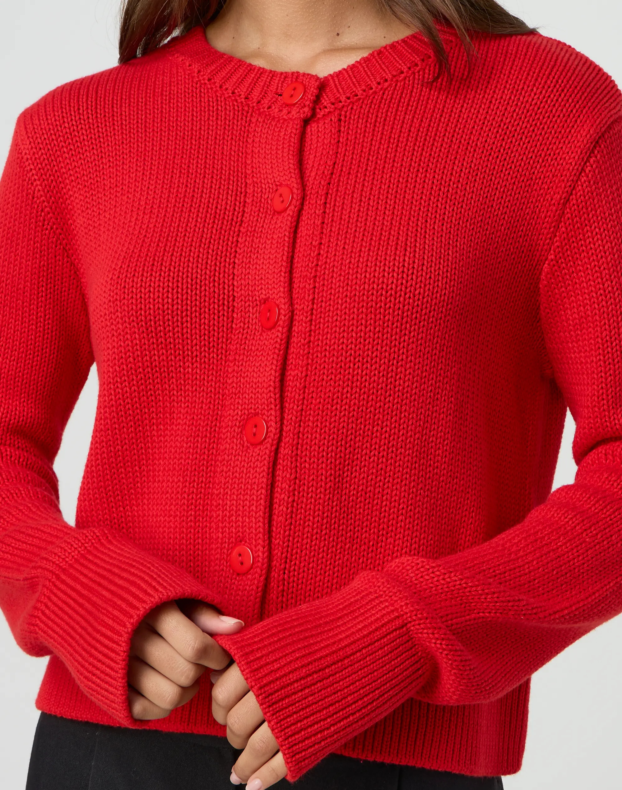 Button Up Cotton Knit Cardigan | Glassons (Australia)
