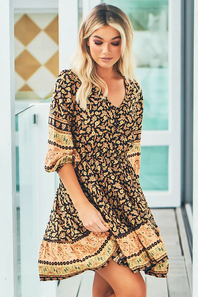 Jaase | Celine Queen Of The Night Mini Dress | Salty Crush | Salty Crush