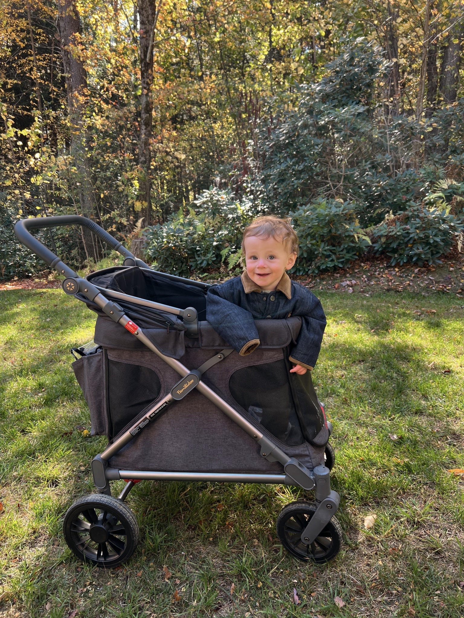 Baby boy in his fall barn jacket and also in his favorite stroller!!!!! 

#LTKBaby