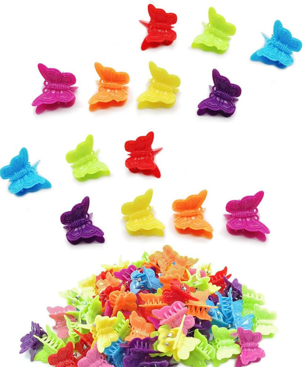 Hair Clips, 50 Pcs Butterfly Pastel Hair Clips Mini Cute Accessories for Hair 90s Girls Women, Ma... | Amazon (US)