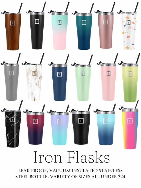 Tap the link below and it will take you to ALL the colors and size options. I have this Iron Flask and love it! There are tons of color and size options. I love these. They fit in my cars cup holder and keep my drink cold/hot for hours! 

#LTKGiftGuide #LTKunder50 #LTKFind
